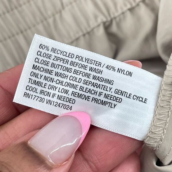 A New Day Tan High Rise Parachute Pants | Women’s Nylon Blend Drawcord Size 12 - Picture 14 of 15